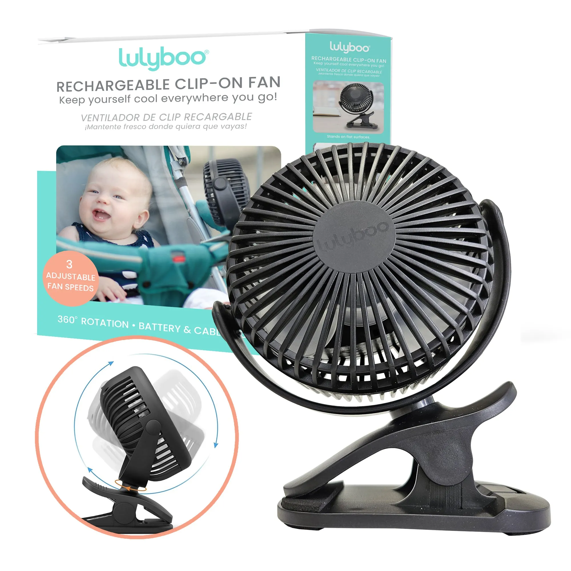 Rechargeable Clip-on Fan