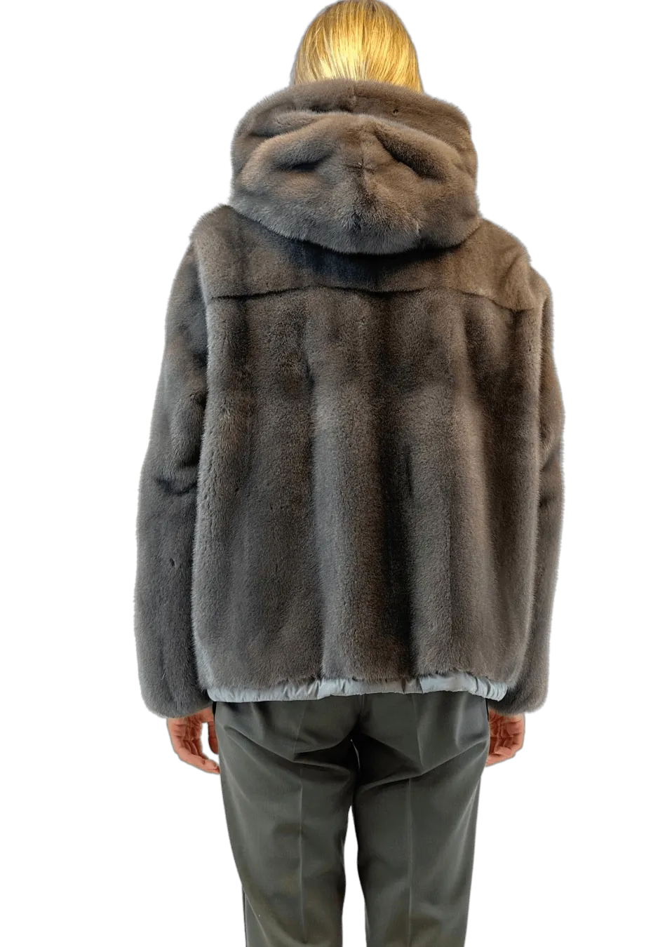 REVERSIBLE NYLON MINK JACKET