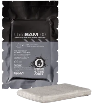 Sam Medical ChitoSAM Dressing 3in x 6ft Z-Fold