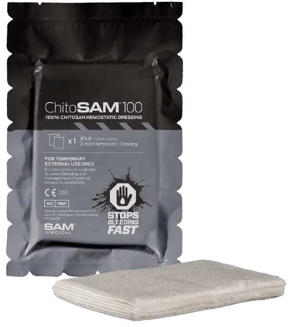 Sam Medical ChitoSAM Dressing 3in x 6ft Z-Fold