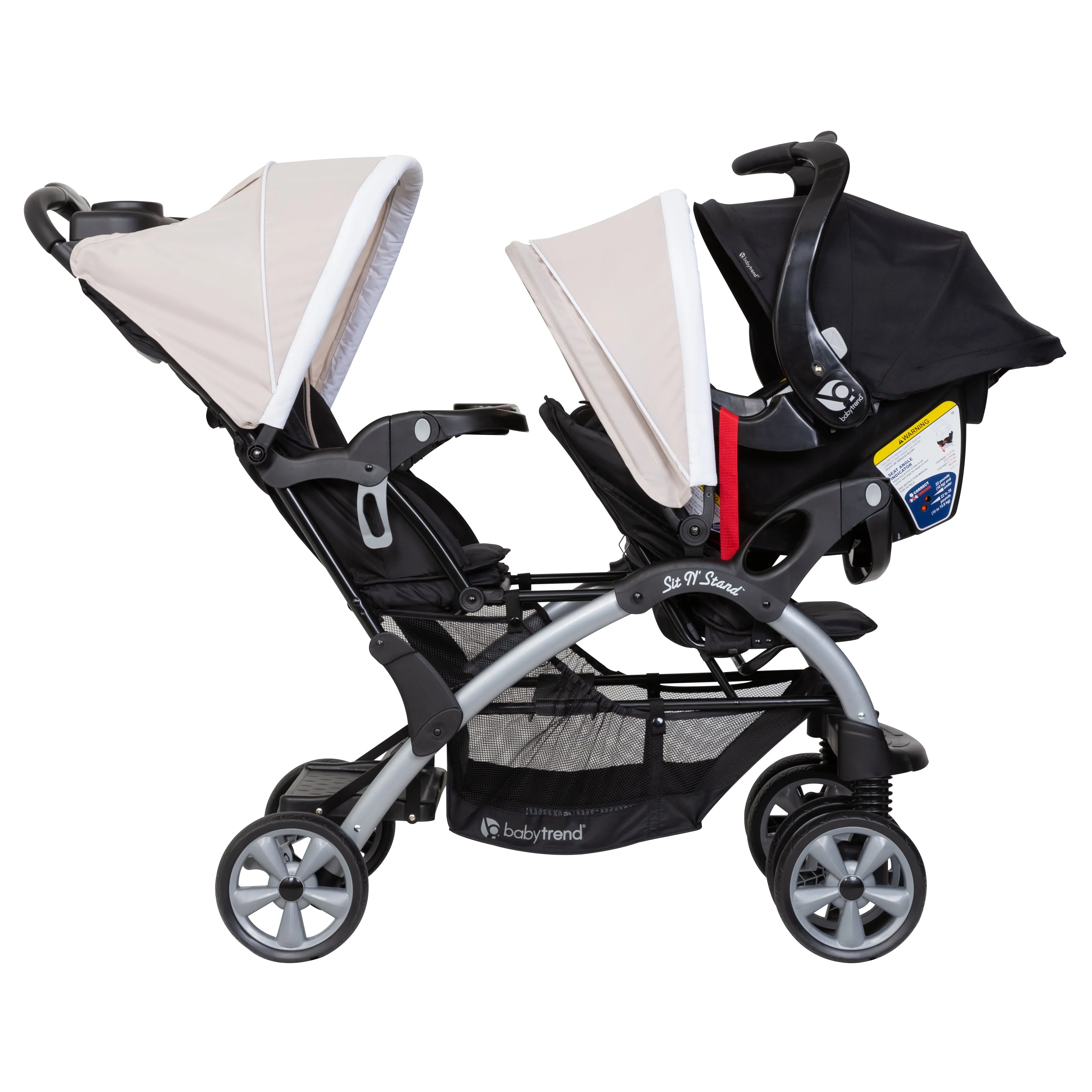 Sit N' Stand® Double Stroller - Modern Khaki (VM Innovations Exclusive)