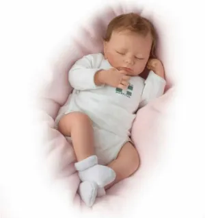 The Ashton - Drake Galleries Ashley So Truly Real® Baby Girl Doll That Breathes Touch Activated Realistic Weighted Fully Poseable with Soft RealTouch® Vinyl Skin  by Artist Andrea Arcello 17"-inches