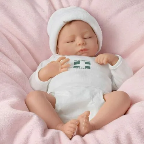 The Ashton - Drake Galleries Ashley So Truly Real® Baby Girl Doll That Breathes Touch Activated Realistic Weighted Fully Poseable with Soft RealTouch® Vinyl Skin  by Artist Andrea Arcello 17"-inches