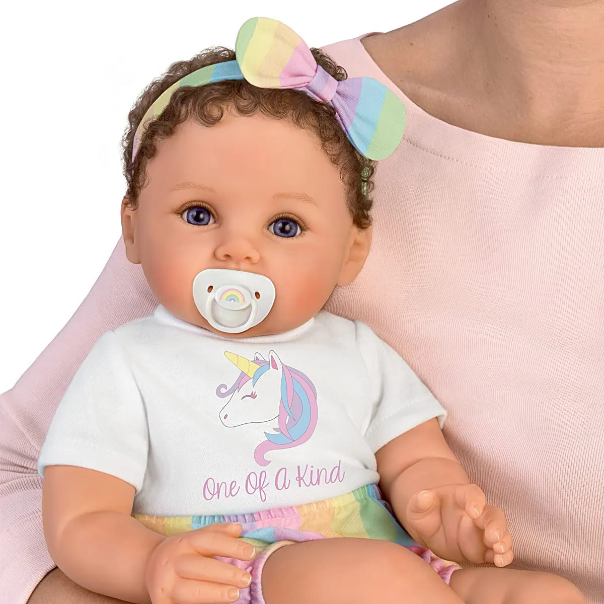 The Ashton - Drake Galleries One Of A Kind Katherine So Truly Real® Lifelike RealTouch® Vinyl Skin Realistically Hand-painted with Magnetic Pacifier & Poseable Weighted Doll by Ping Lau 18-inches