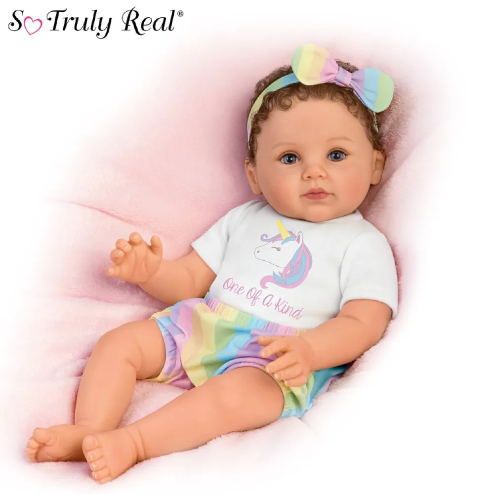 The Ashton - Drake Galleries One Of A Kind Katherine So Truly Real® Lifelike RealTouch® Vinyl Skin Realistically Hand-painted with Magnetic Pacifier & Poseable Weighted Doll by Ping Lau 18-inches