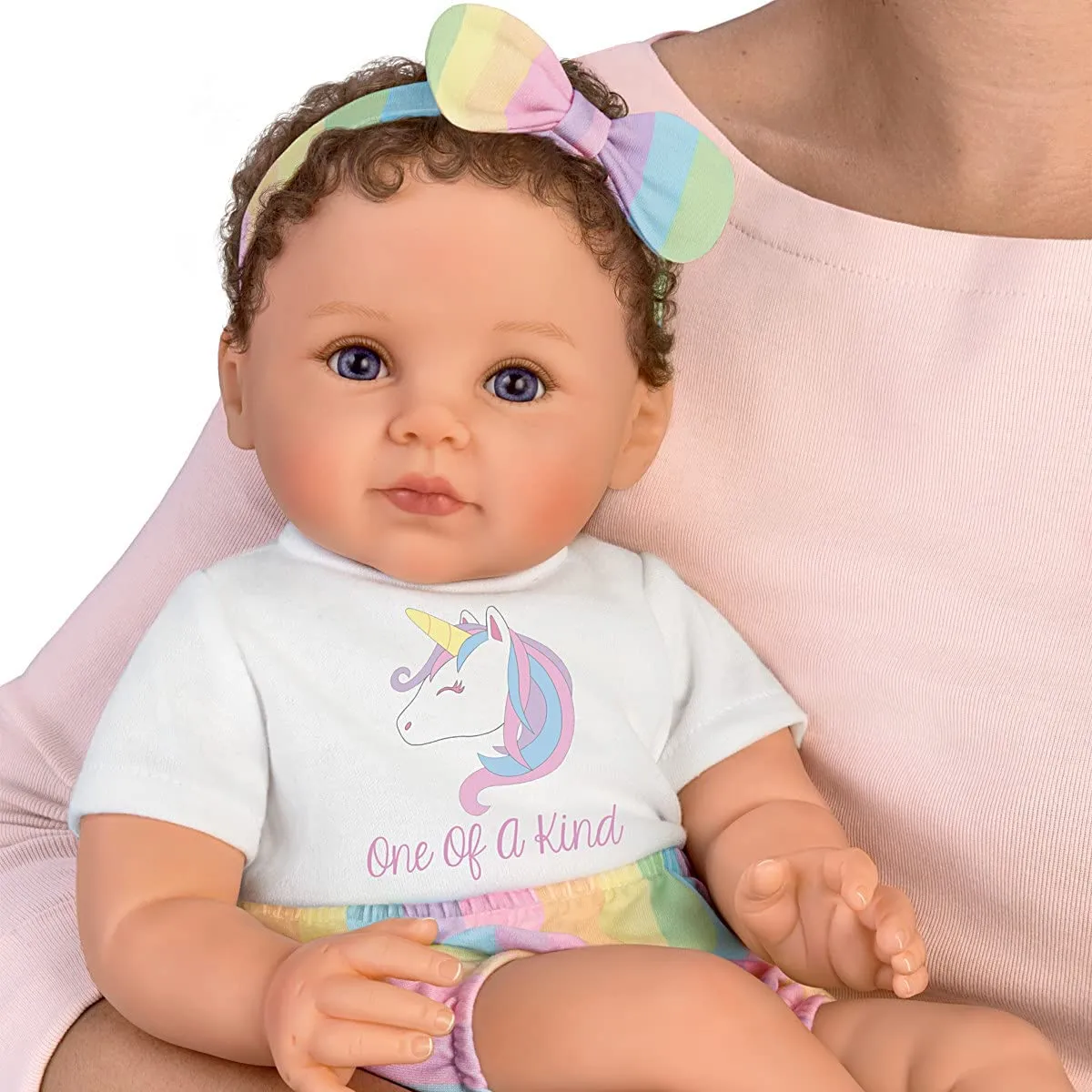 The Ashton - Drake Galleries One Of A Kind Katherine So Truly Real® Lifelike RealTouch® Vinyl Skin Realistically Hand-painted with Magnetic Pacifier & Poseable Weighted Doll by Ping Lau 18-inches