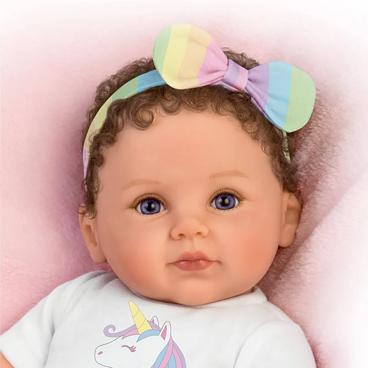 The Ashton - Drake Galleries One Of A Kind Katherine So Truly Real® Lifelike RealTouch® Vinyl Skin Realistically Hand-painted with Magnetic Pacifier & Poseable Weighted Doll by Ping Lau 18-inches