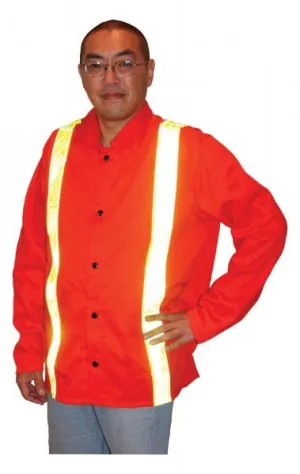 Tillman 6230DRT 30" Hi-Vis Orange Welding Jacket with Reflective Tape (1 Jacket)