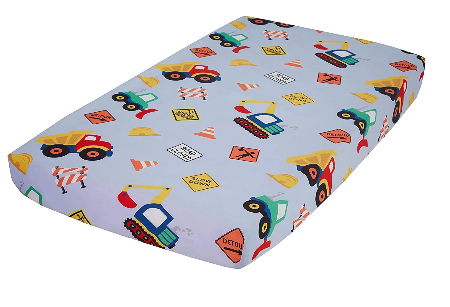 Under Construction Baby Boy Fitted Crib Sheet