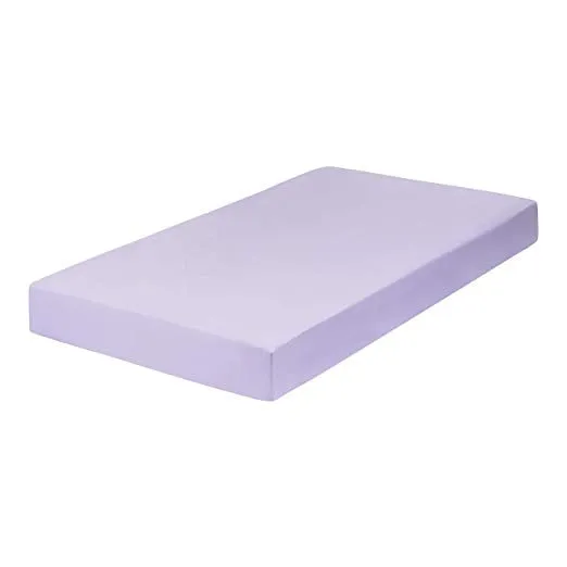 White/Lavender 2-Pack Fitted Crib Sheets