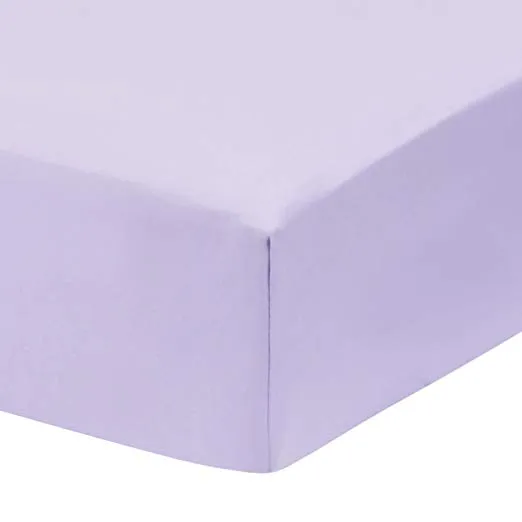 White/Lavender 2-Pack Fitted Crib Sheets